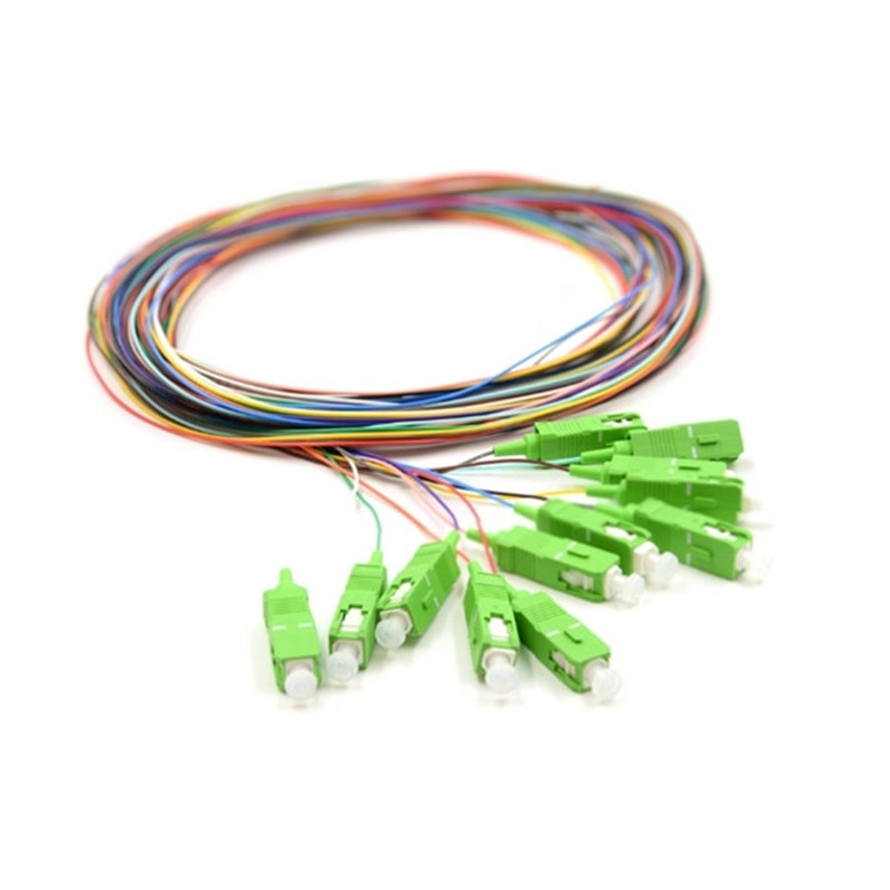 12 Cores Color-Coded SC/APC Fiber Optic Pigtails for MDU